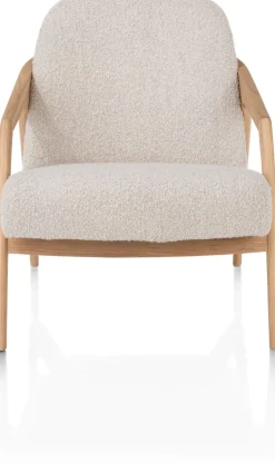 XOOON Dante fauteuil gestoffeerd in de kleur Crème -^ Stoffen Fauteuils