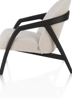 XOOON Dante fauteuil in stof Brioni in de kleur Crème -^ Stoffen Fauteuils
