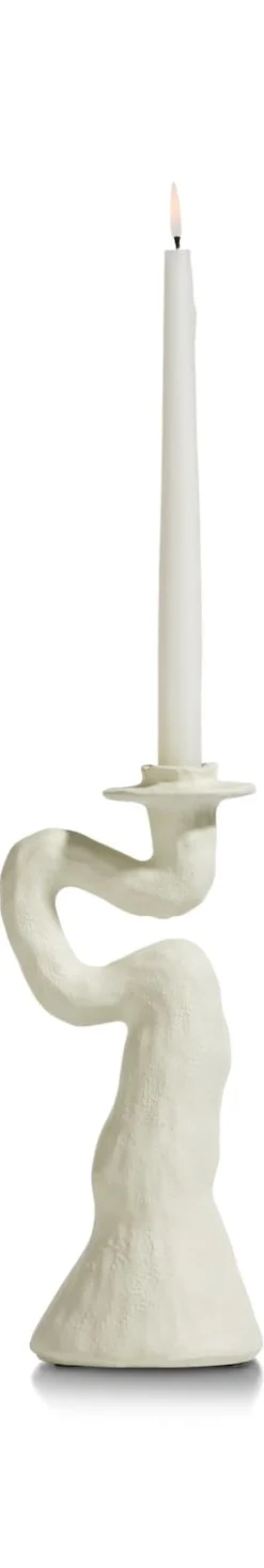 XOOON Debra abstracte kandelaar creme wit H30cm - COCOmaison^ Woonaccessoires
