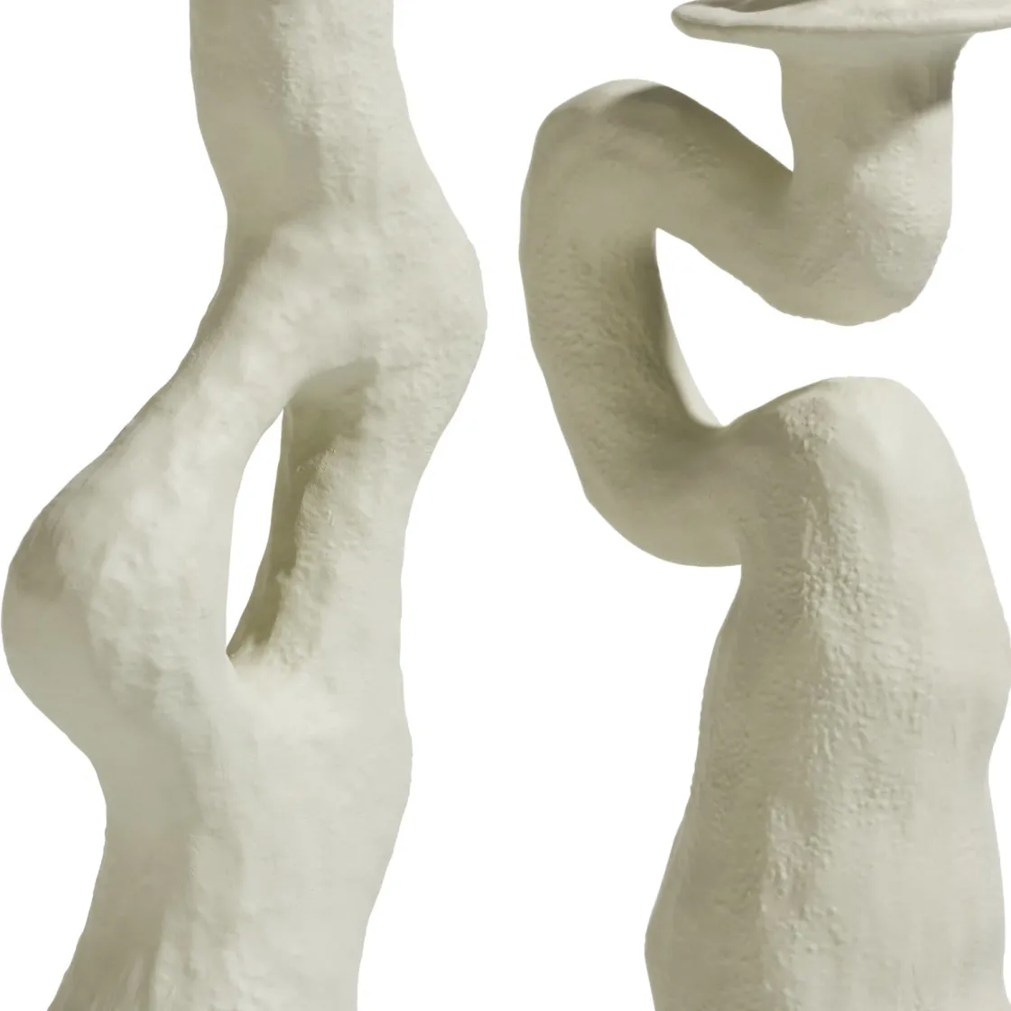 XOOON Debra abstracte vaas creme wit H32cm - COCOmaison^ Woonaccessoires