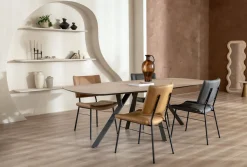 XOOON Design eetkamerstoel "TATUM" - Okergeel -^ Eetkamerstoelen