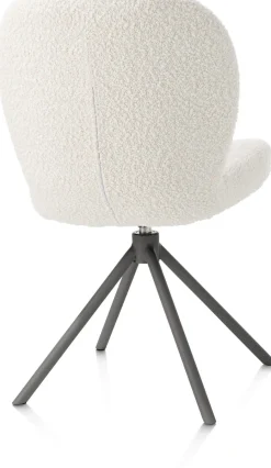XOOON Eetkamerstoel Jaxon (draaibaar) in de kleur Ivoor -^ Eetkamerstoelen