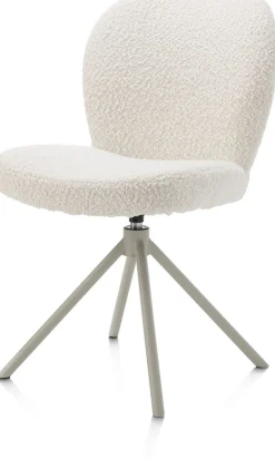 XOOON Eetkamerstoel Jaxon (draaibaar) in de kleur Ivoor -^ Eetkamerstoelen