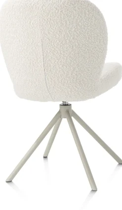 XOOON Eetkamerstoel Jaxon (draaibaar) in de kleur Ivoor -^ Eetkamerstoelen