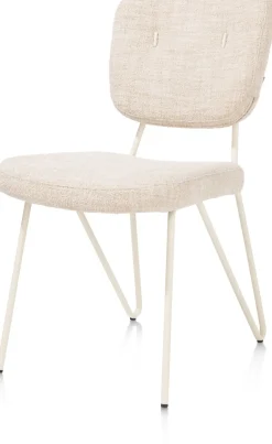 XOOON Eetkamerstoel June met frame in de kleur Crème -^ Eetkamerstoelen