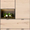XOOON Elements, bergkast 90 cm. - 2-deuren + 2-laden + 2-niches + led incl. metalen poten - natural^ Bergkasten