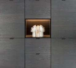 XOOON Elements eikenfineer dressette met niche + LED 150cm^ Bergkasten