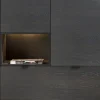 XOOON Elements, highboard 90 cm. - 2-deuren + 1-lade + 2-niches + led incl. metalen poten - Onyx^ Bergkasten