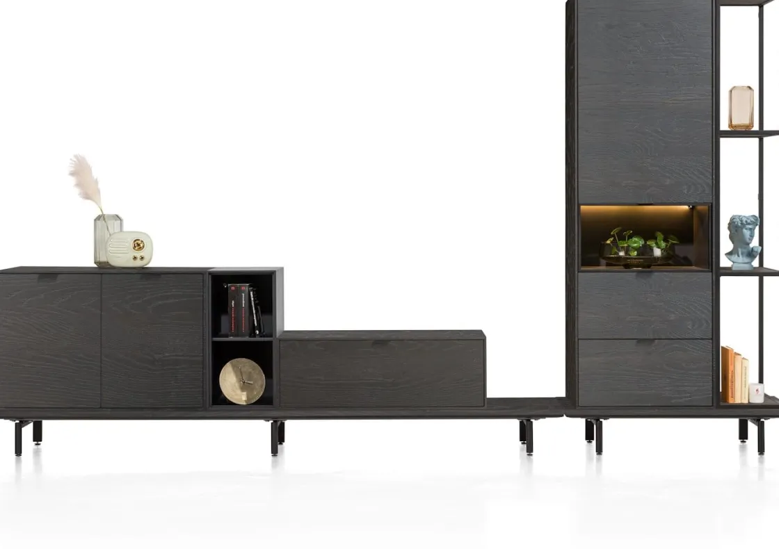 XOOON ELEMENTS platform 100 cm. incl. 2 metalen poten - 100 cm^ Tv-Meubelen