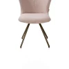 XOOON Ethan, eetkamerstoel - draaibaar steelbrown - 4-poot - stof Cloudy - Roze^ Eetkamerstoelen