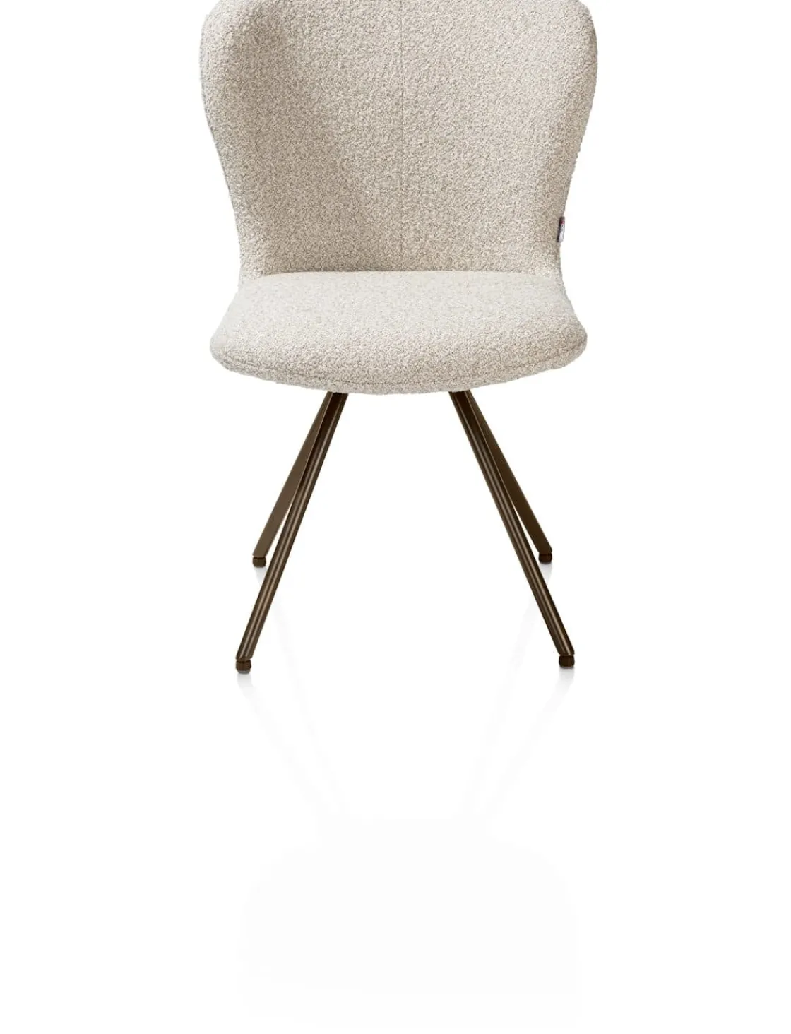 XOOON Ethan, eetkamerstoel - draaibaar steelbrown - 4-poot - stof Cloudy - beige^ Eetkamerstoelen