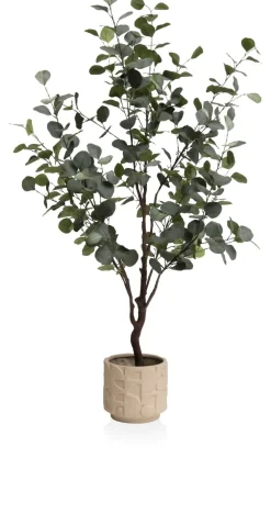 XOOON Eucalyptus Tree kunstplant (H140cm) in de kleur Groen^ Woonaccessoires