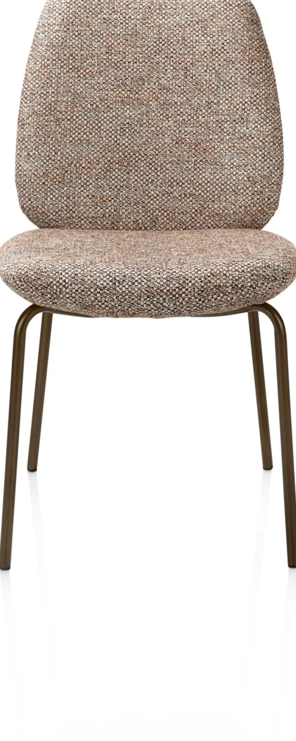 XOOON Fae, eetkamerstoel - 4-pootjes steelbrown - stof Bellini - koper^ Eetkamerstoelen
