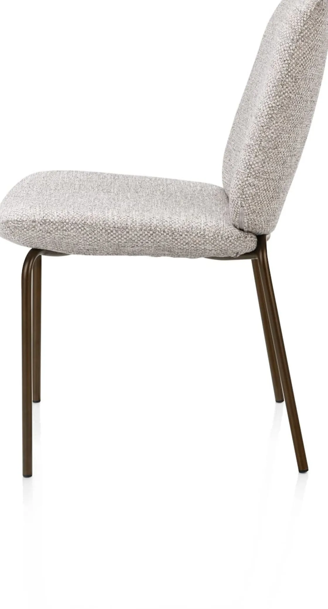 XOOON Fae, eetkamerstoel - 4-pootjes steelbrown - stof Bellini - Kiezel^ Eetkamerstoelen