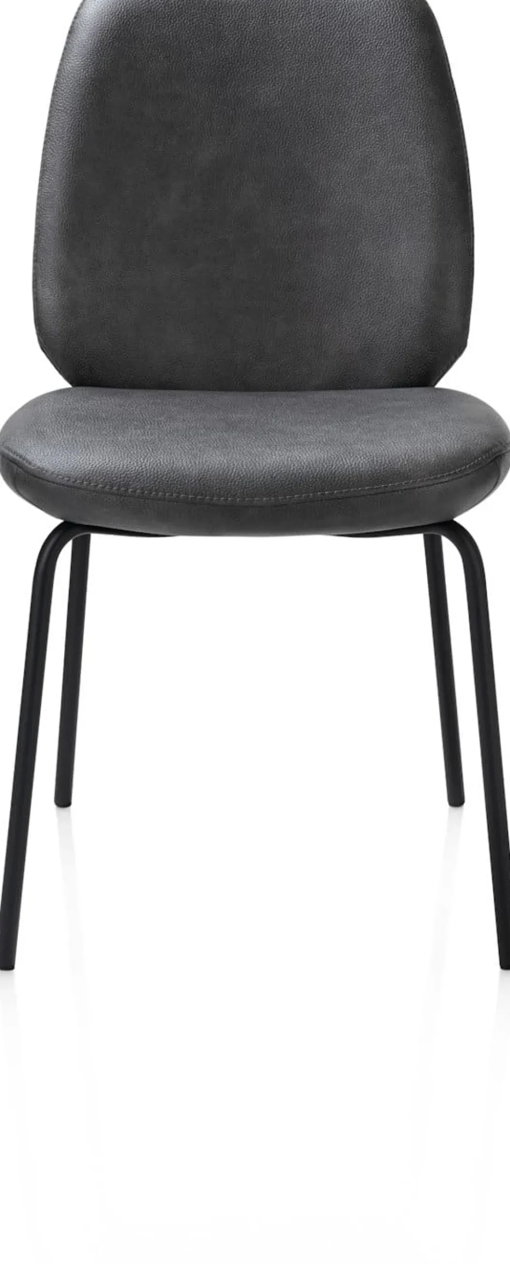 XOOON Fae, eetkamerstoel - 4-pootjes rough off black - stof Pala - Antraciet^ Eetkamerstoelen