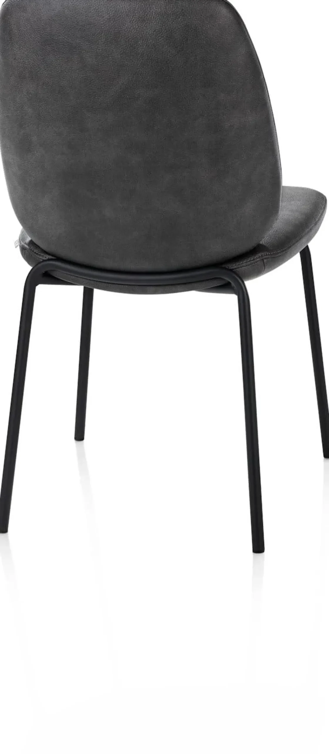 XOOON Fae, eetkamerstoel - 4-pootjes rough off black - stof Pala - Antraciet^ Eetkamerstoelen