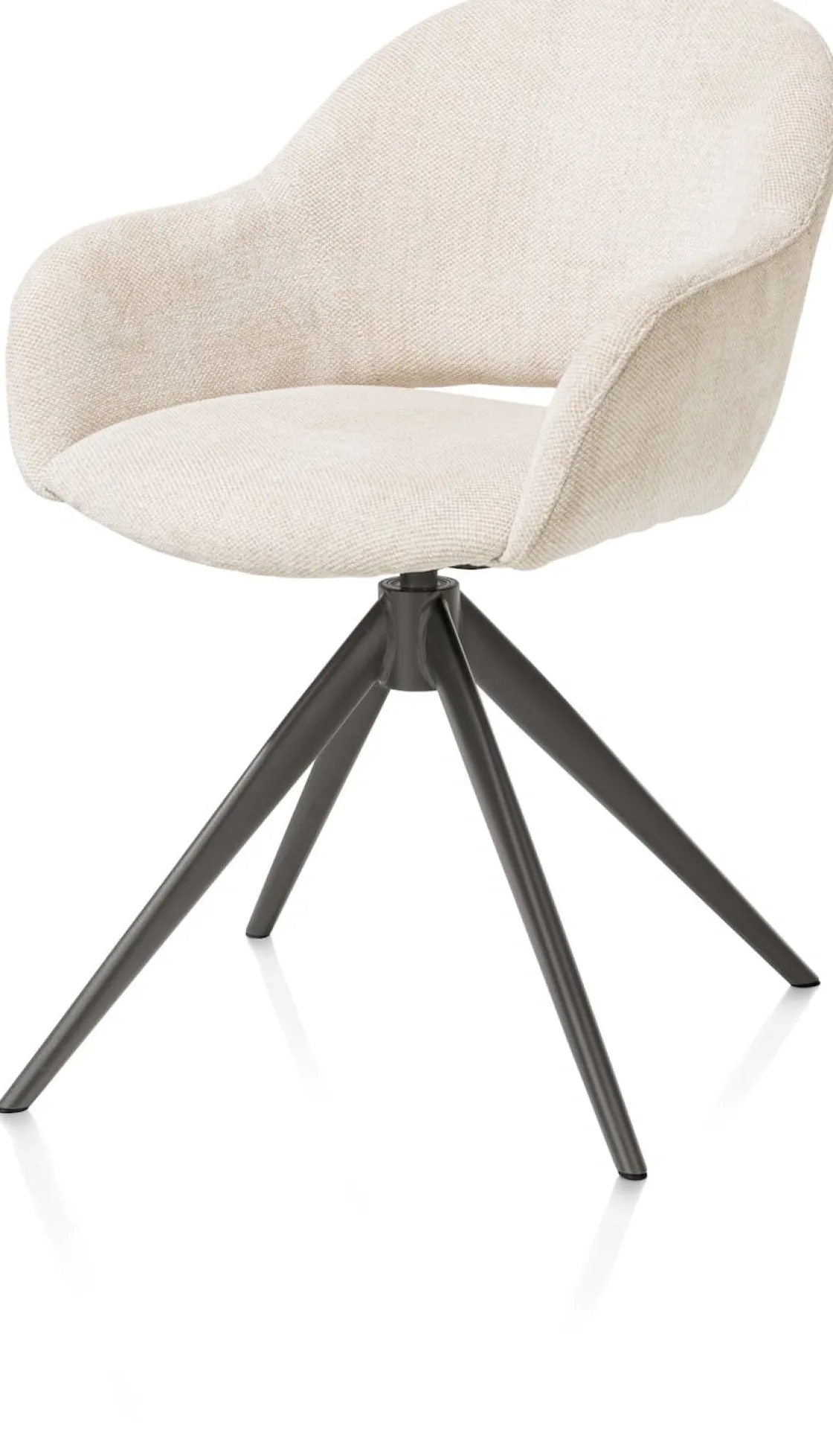 XOOON FINN armstoel terugdraai - stof Livigno - crème^ Armstoelen