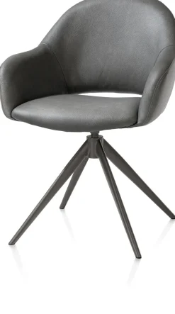 XOOON Finn, armstoel terugdraai - graphiet frame - stof Pala - Groen^ Armstoelen