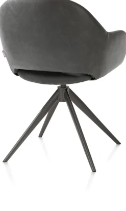 XOOON Finn, armstoel terugdraai - graphiet frame - stof Pala - Groen^ Armstoelen