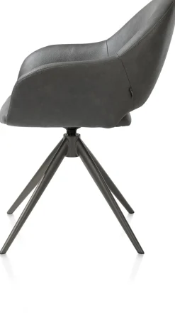 XOOON Finn, armstoel terugdraai - graphiet frame - stof Pala - Groen^ Armstoelen