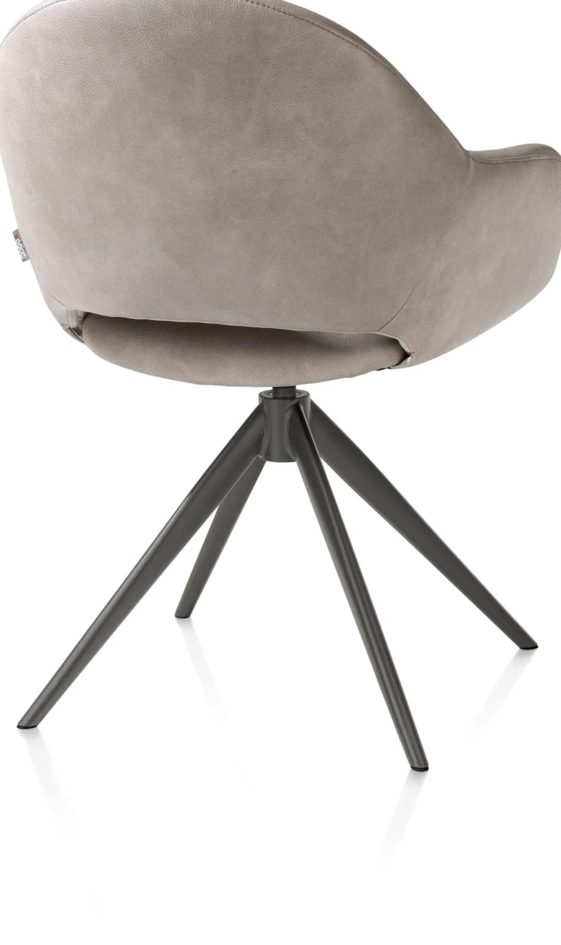 XOOON Finn, armstoel terugdraai - graphiet frame - stof Pala - Lichtgrijs^ Armstoelen
