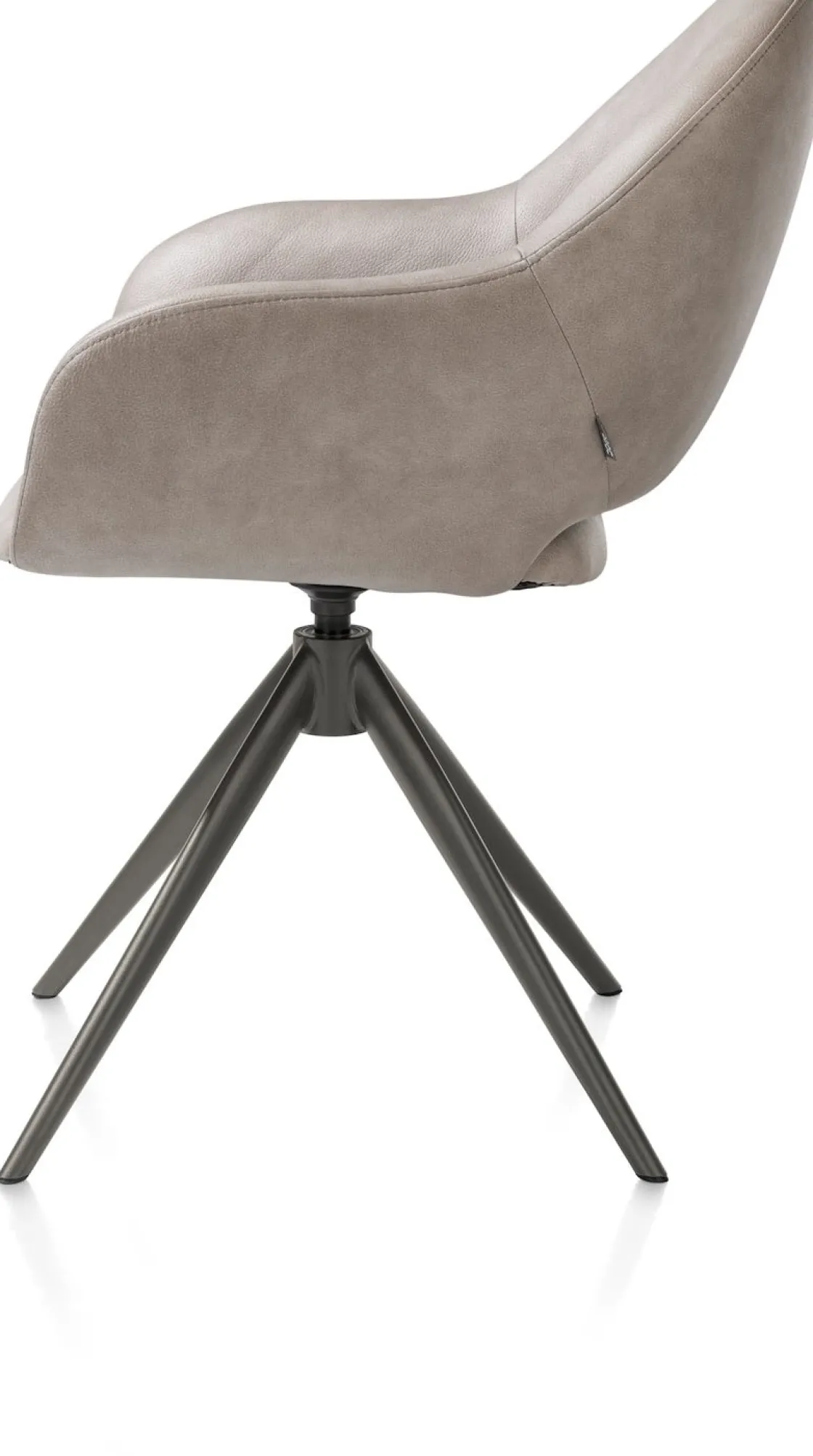XOOON Finn, armstoel terugdraai - graphiet frame - stof Pala - Lichtgrijs^ Armstoelen