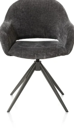XOOON FINN armstoel terugdraai - stof Livigno - antraciet^ Armstoelen