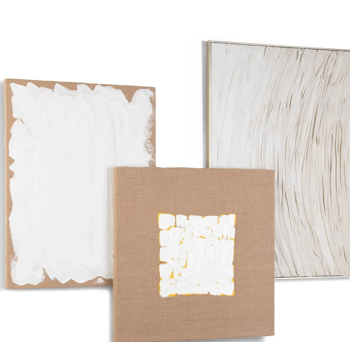 XOOON Finn schilderij 70x70cm in de kleur Naturel - COCOmaison^ Wanddecoraties|Woonaccessoires