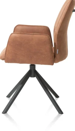 XOOON FRANKY armstoel - pocketveringvering - Taurus - cognac^ Armstoelen