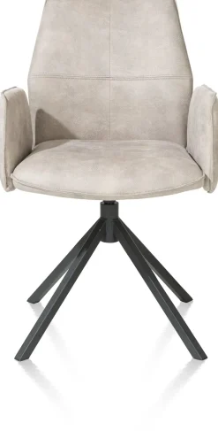 XOOON FRANKY armstoel - vast - greep - pocketveringvering - kiezel^ Armstoelen