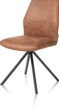 XOOON FRANKY eetkamerstoel - draaibaar - cognac^ Eetkamerstoelen