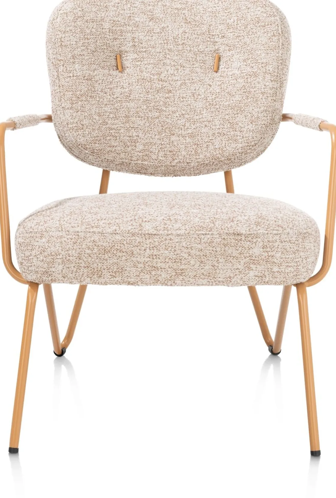 XOOON June fauteuil in combi stof met zwart metalen frame^ Leren Fauteuils|Stoffen Fauteuils