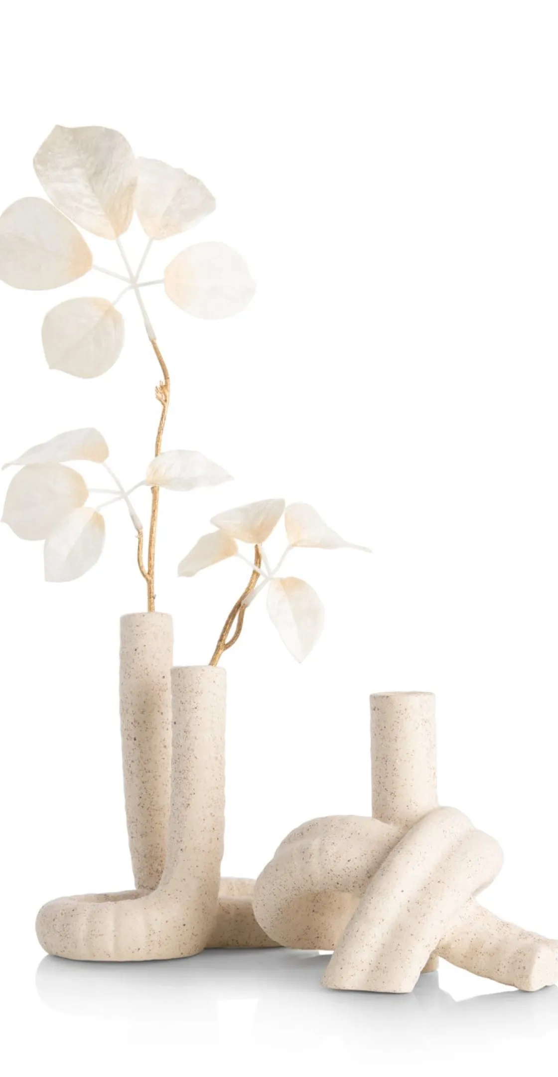 XOOON Kiki vaas H17cm in de kleur Beige - COCOmaison^ Woonaccessoires