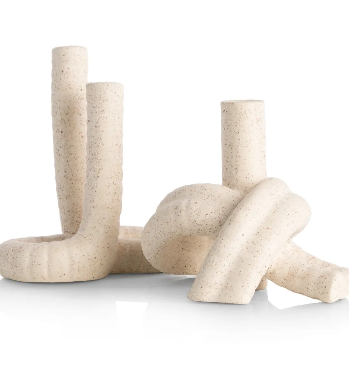 XOOON Kiki vaas H13,5cm in de kleur Beige - COCOmaison^ Woonaccessoires
