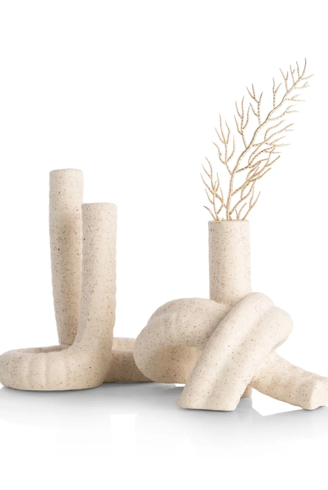 XOOON Kiki vaas H13,5cm in de kleur Beige - COCOmaison^ Woonaccessoires