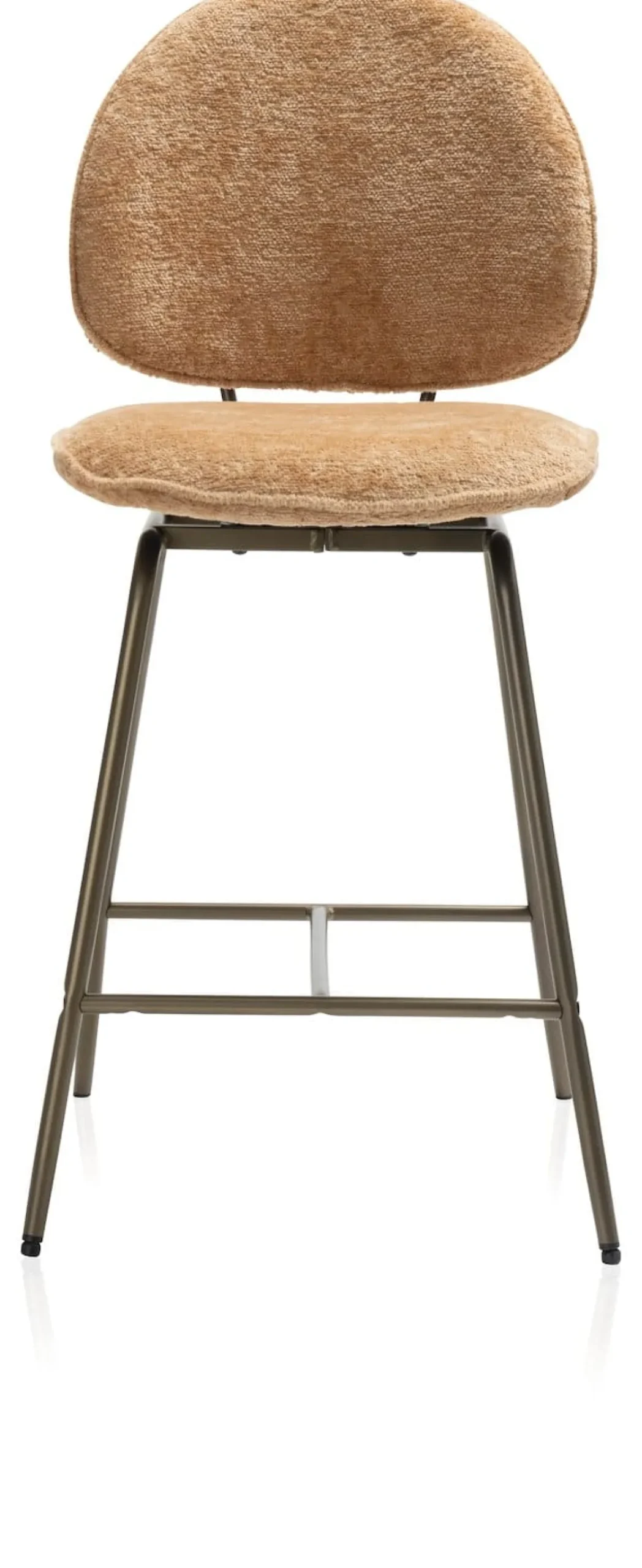 XOOON Kjel barstoel - champagne frame in de kleur Okergeel^ Barkrukken En Barstoelen|Woonaccessoires