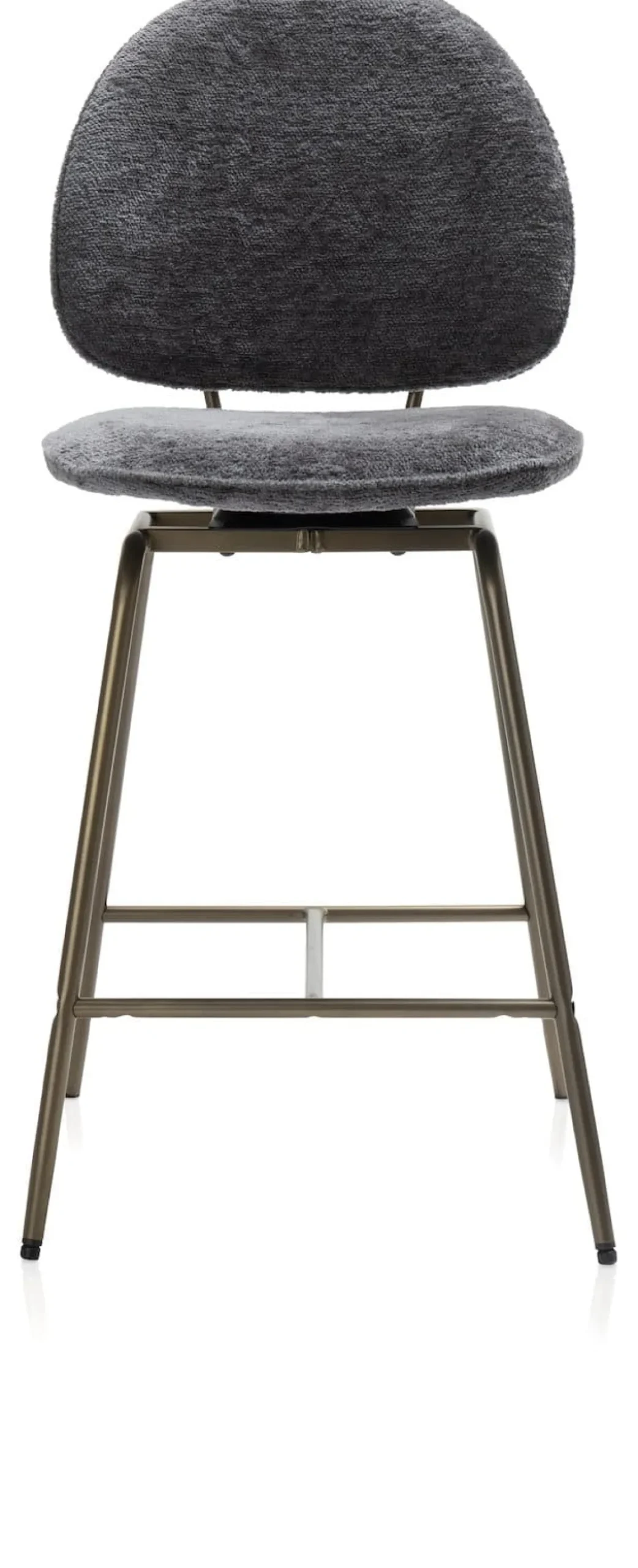 XOOON Kjel barstoel - champagne frame in de kleur Antraciet^ Woonaccessoires|Barkrukken En Barstoelen