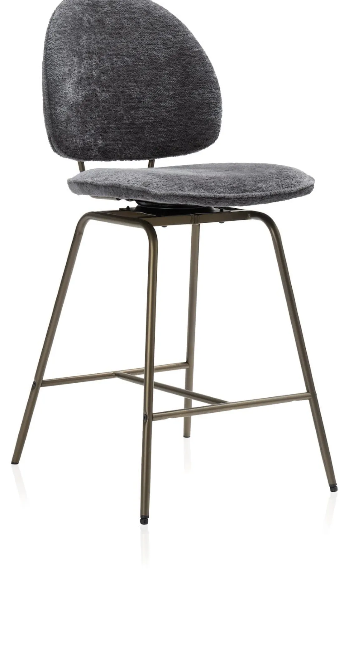 XOOON Kjel barstoel - champagne frame in de kleur Antraciet^ Woonaccessoires|Barkrukken En Barstoelen