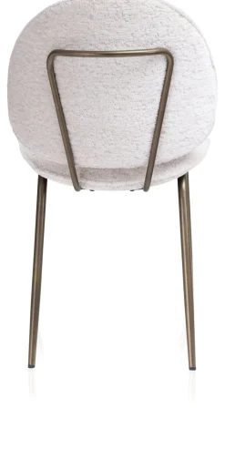 XOOON Kjel eetkamerstoel - champagne frame in de kleur Crème^ Eetkamerstoelen|Woonaccessoires