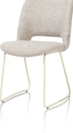 XOOON KODI eetkamerstoel - frame nebbia - stof Brioni - kiezel^ Eetkamerstoelen