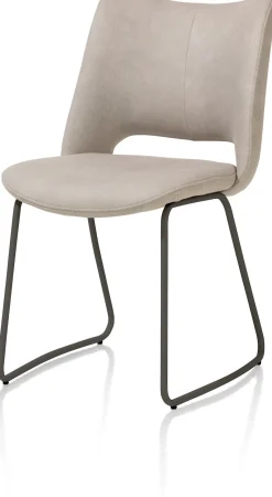 XOOON KODI eetkamerstoel - frame graphite - stof Pala - lichtgrijs^ Eetkamerstoelen