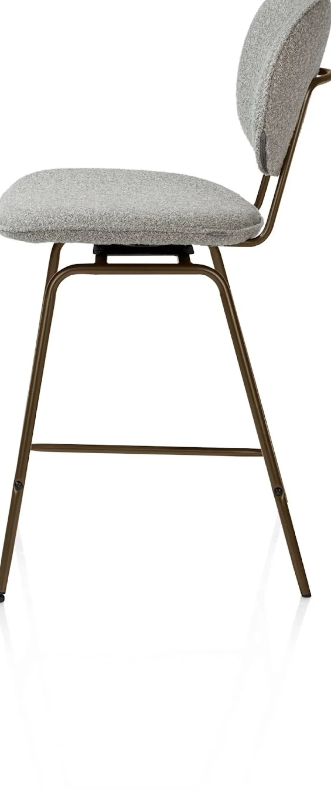 XOOON Lexi, barstoel - steelbrown - draaibaar - stof Cloudy - Olijf^ Barkrukken En Barstoelen