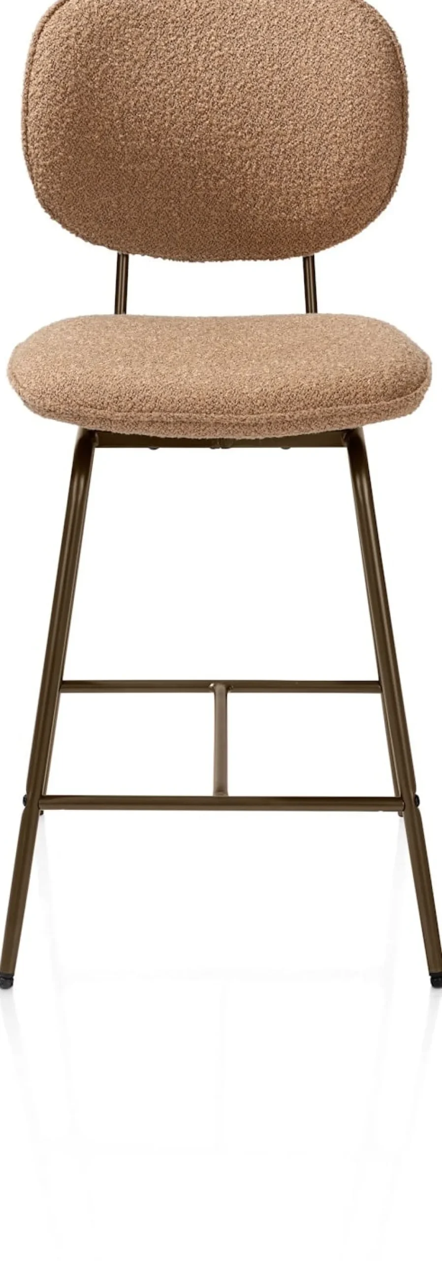 XOOON Lexi, barstoel - steelbrown - draaibaar - stof Cloudy - Okergeel^ Barkrukken En Barstoelen