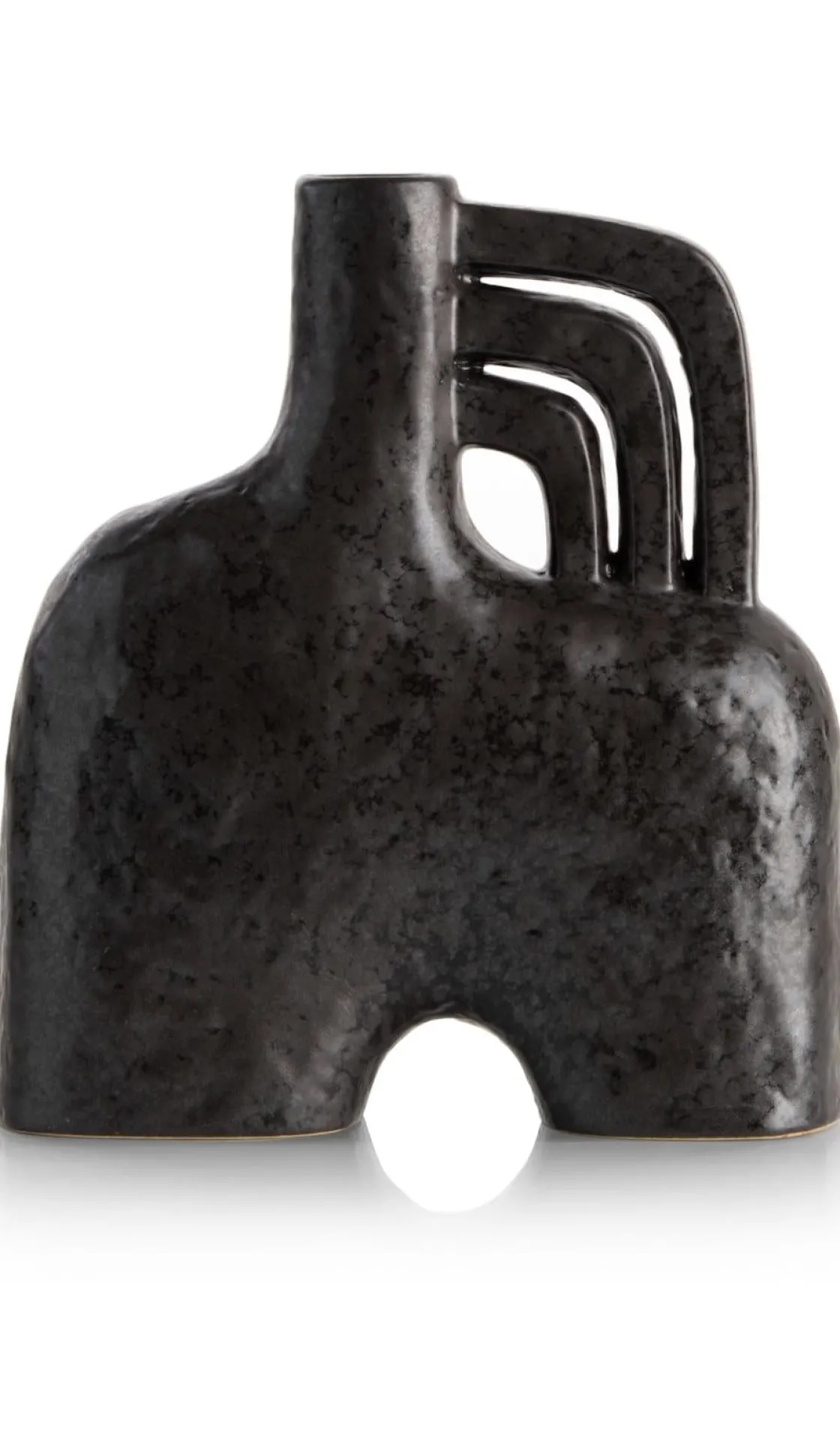 XOOON Lina vaas H21cm in de kleur Zwart - COCOmaison^ Woonaccessoires