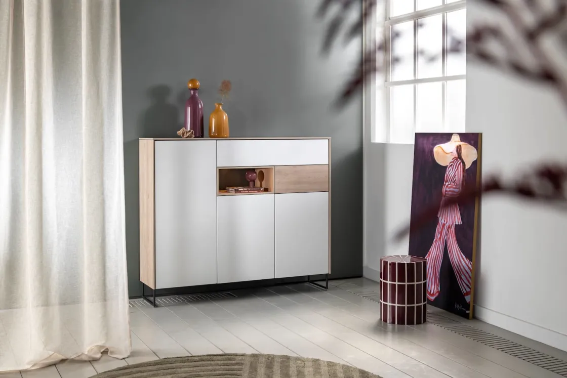 XOOON LINDFIELD dressette 160 cm - eiken look^ Bergkasten