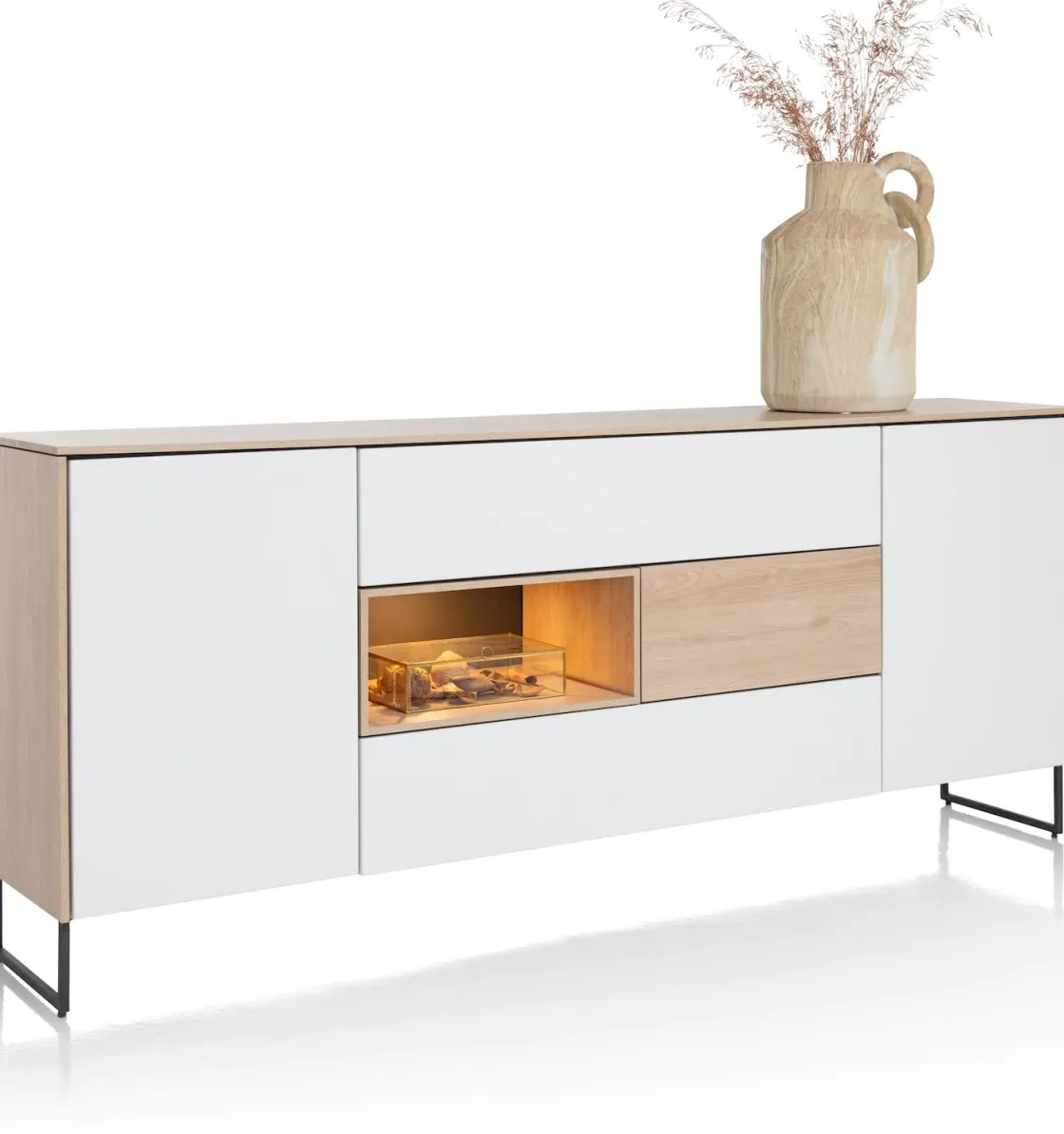 XOOON LINDFIELD dressoir 200 cm - eiken look^ Dressoirs