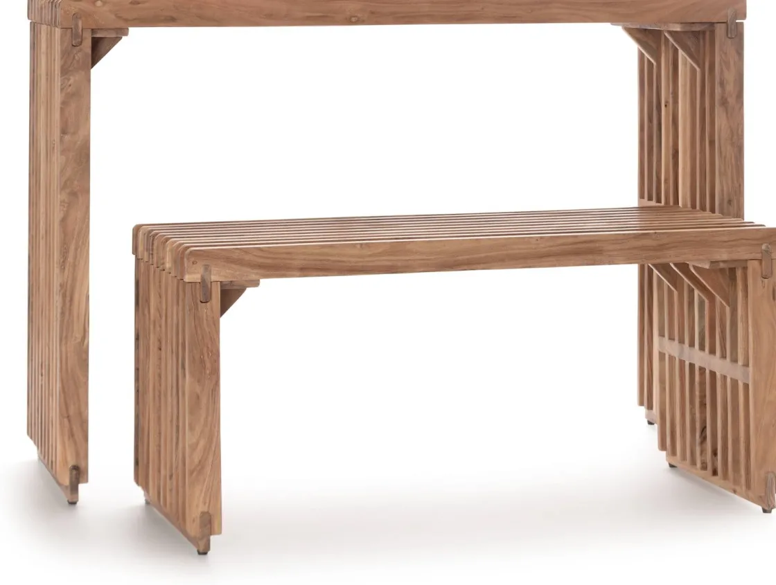 XOOON Lino bankje (96cm) in kleur Naturel van COCOmaison^ Woonaccessoires|Poef/Hockers
