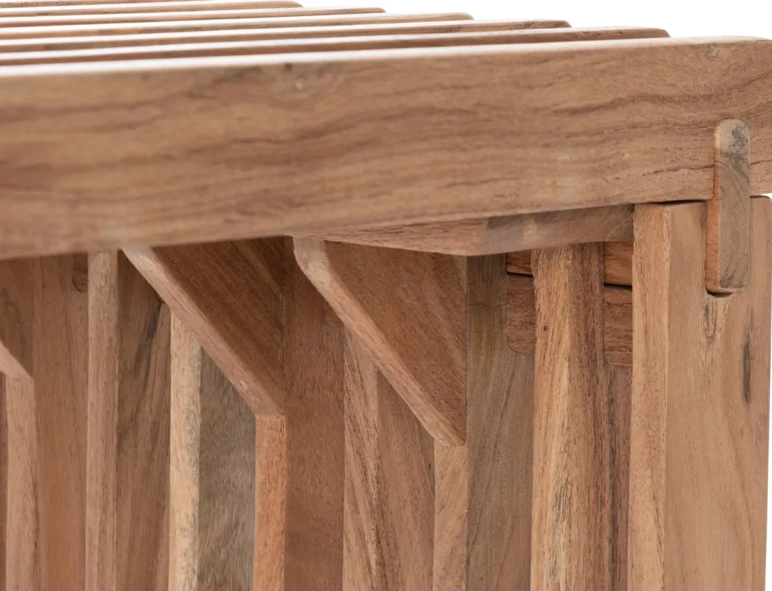 XOOON Lino bankje (96cm) in kleur Naturel van COCOmaison^ Woonaccessoires|Poef/Hockers