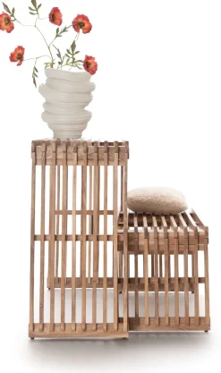 XOOON Lino bankje (96cm) in kleur Naturel van COCOmaison^ Woonaccessoires|Poef/Hockers