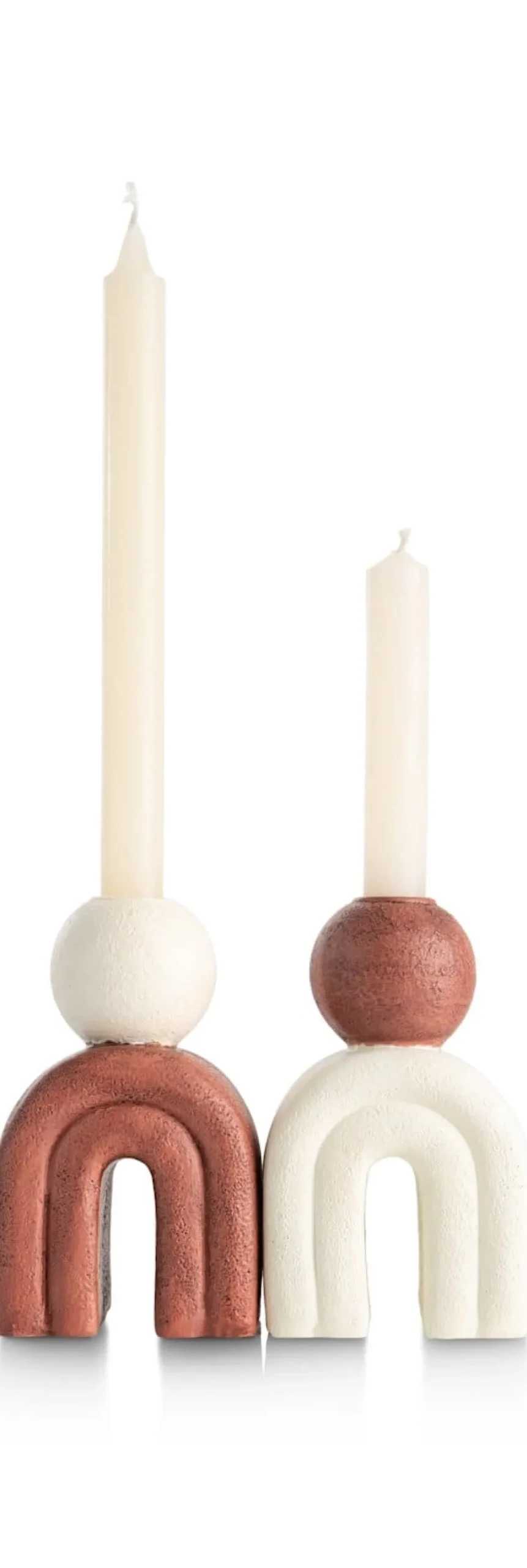XOOON Lot kandelaar H15,5cm in de kleur Crème - COCOmaison^ Woonaccessoires